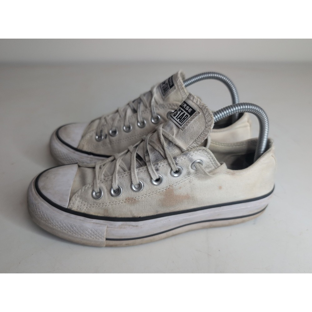 Converse Chuck Taylor All Star Lift Womens Size 8 White Athletic Shoes Sneakers